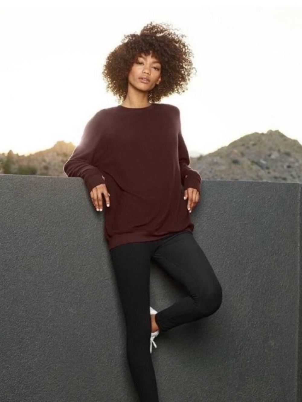 ALO Soho Sweater in Cola